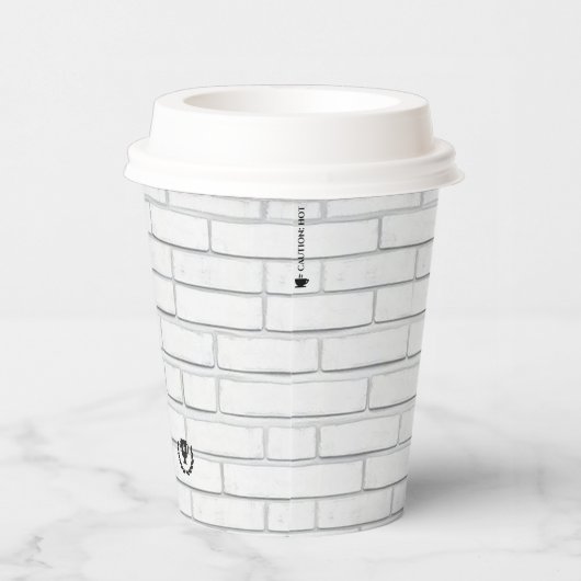 Custom Logo Bridge Wall Paper Cup 8oz Pappbecher (Rechts)