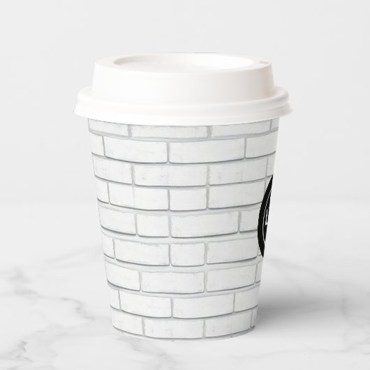 Custom Logo Bridge Wall Paper Cup 8oz Pappbecher (Vorderseite)