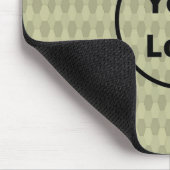 Custom Logo Brown Hexagon Pattern Mousepad (Ecke)