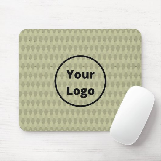 Custom Logo Brown Hexagon Pattern Mousepad (Mit Mouse)
