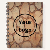 Custom Logo Brown Tree Logs Notizblock (Vorderseite)