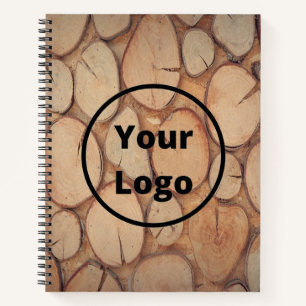 Custom Logo Brown Tree Logs Notizblock