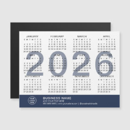 Custom Logo Business 2026 Magnetic Calendar Magnetkarte