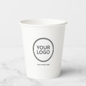 Custom Logo  | Business Branding Pappbecher (Rückseite)