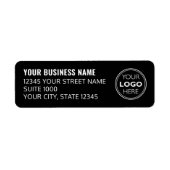 Custom Logo Business Company Black Return Address (Vorne)