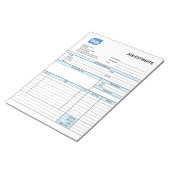 Custom Logo Business Job Estimate Form Notepad Notizblock (angewinkelt)