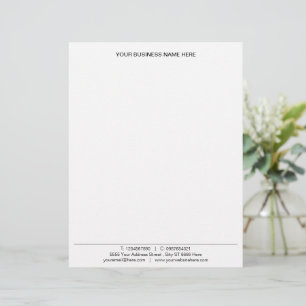 Custom Logo Business Name Address Info Letterhead Briefbogen