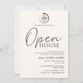 Custom Logo Business Open House Invitation Einladung (Vorderseite)