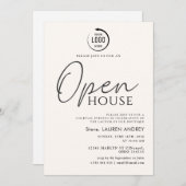 Custom Logo Business Open House Invitation Einladung (Vorne/Hinten)