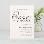 Custom Logo Business Open House Invitation Einladung (Stehend Vorderseite)
