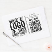 Custom Logo, Business or Brand Logo Personalized  Rechteckiger Aufkleber (Umschlag)
