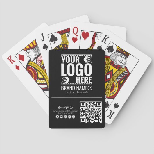 Custom Logo, Business or Brand Logo Personalized  Spielkarten (Rückseite)