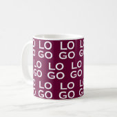 Custom Logo Business or Company on Burgundy Kaffeetasse (Vorderseite Links)