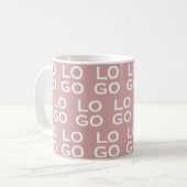 Custom Logo Business or Company on Dusty Pink Rose Kaffeetasse (Vorderseite Links)