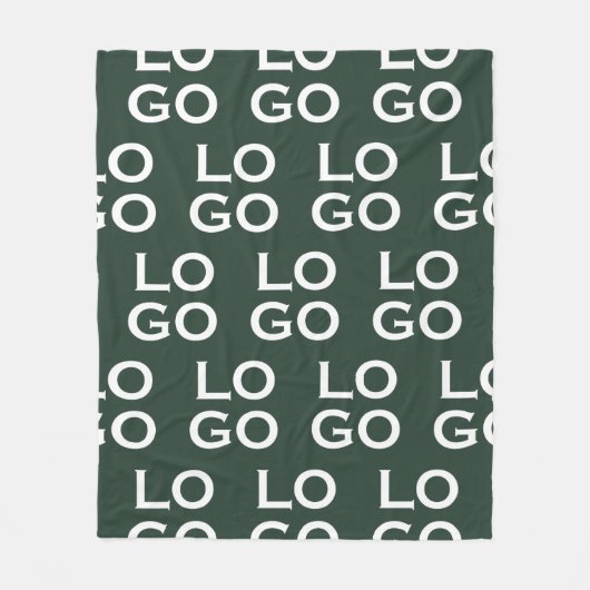 Custom Logo Business or Company on Pine Green Fleecedecke (Vorderseite)