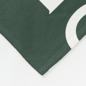 Custom Logo Business or Company on Pine Green Fleecedecke (Ecke)