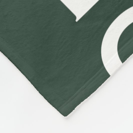 Custom Logo Business or Company on Pine Green Fleecedecke (Ecke)