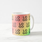 Custom Logo Business or Company on Rainbow Kaffeetasse (VorderseiteRechts)