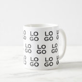 Custom Logo Business or Company on White Kaffeetasse (VorderseiteRechts)