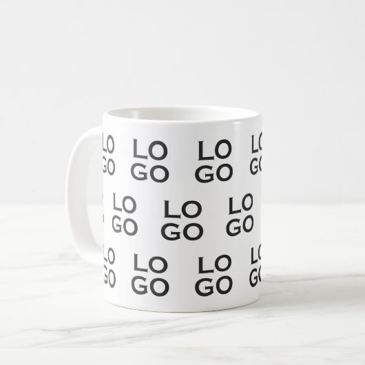 Custom Logo Business or Company on White Kaffeetasse (Vorderseite Links)