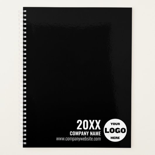 Custom Logo Business Planner 2026 - Schwarzweiß Planer (Vorderseite)