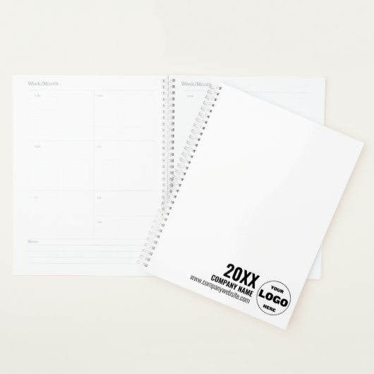 Custom Logo Business Planner 2026 - Schwarzweiß Planer (Anzeige)