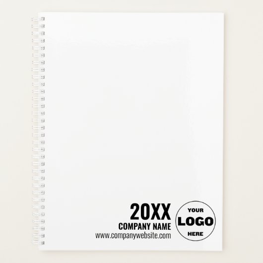Custom Logo Business Planner 2026 - Schwarzweiß Planer (Vorderseite)