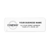 Custom Logo Business Return Address Label Modern M (Vorne)