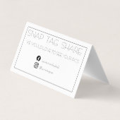 Custom Logo Chic Cafe Barista Social Media Icon Visitenkarten (Rückseite)