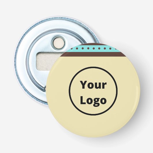Custom Logo Circles and Stripes pattern Flaschenöffner (Vorderseite)