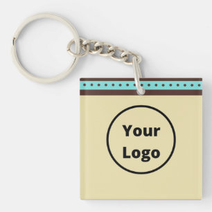 Custom Logo Circles and Stripes pattern Schlüsselanhänger