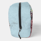 Custom logo Classy retro background botanical blue Waschbeutel (Rechts)