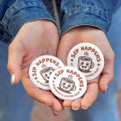 Custom Logo Coffee Shop Café Button