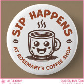 Custom Logo Coffee Shop Café Button
