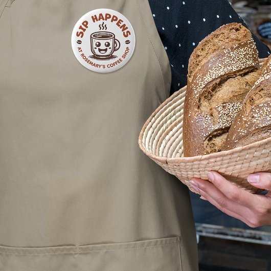 Custom Logo Coffee Shop Café Button