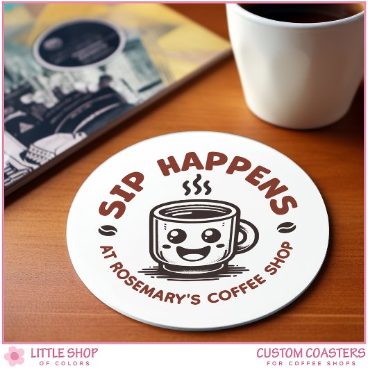 Custom Logo Coffee Shop Cafe Professional Runder Pappuntersetzer