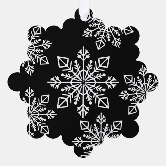 Custom Logo Company Name Snowflake Merry Christmas Ornament Karte (Rückseite)