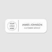 Custom Logo Customer Service Employee Name Namensschild (Vorderseite)