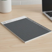 Custom Logo, Dark Engineering Graph Paper Grid Pad Notizblock