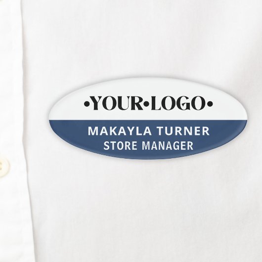 Custom Logo Employee Blue Namenschild