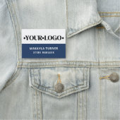 Custom Logo Employee Blue Namensschild (Beispiel)