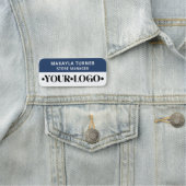 Custom Logo Employee Blue Namensschild (Beispiel)