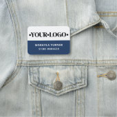 Custom Logo Employee Blue Namensschild (Beispiel)