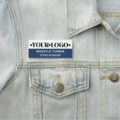 Custom Logo Employee Blue Namensschild (Beispiel)