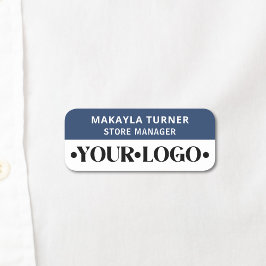 Custom Logo Employee Blue Namensschild