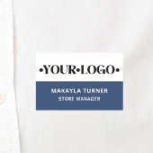 Custom Logo Employee Blue Namensschild