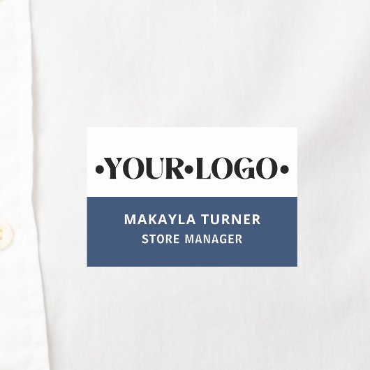 Custom Logo Employee Blue Namensschild