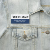 Custom Logo Employee Blue Namensschild (Beispiel)