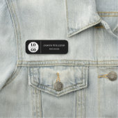 Custom Logo Employee Luxury Black Namensschild (Beispiel)