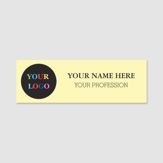 Custom Logo Employee magnetic and safety pin Namensschild (Vorderseite)